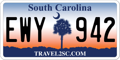 SC license plate EWY942
