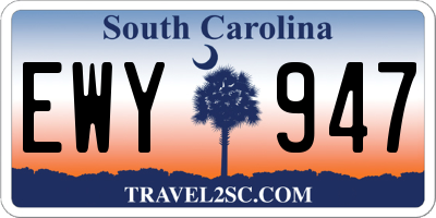 SC license plate EWY947