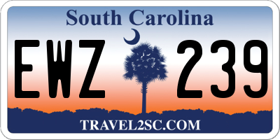 SC license plate EWZ239