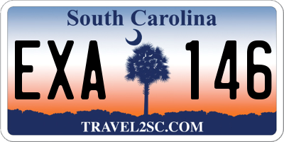 SC license plate EXA146