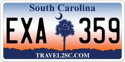 SC license plate EXA359