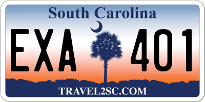 SC license plate EXA401