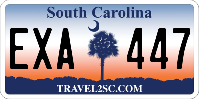 SC license plate EXA447