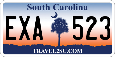 SC license plate EXA523