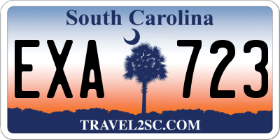 SC license plate EXA723