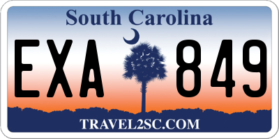 SC license plate EXA849