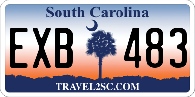 SC license plate EXB483