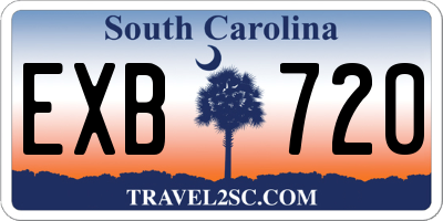 SC license plate EXB720