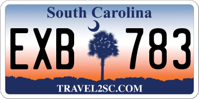 SC license plate EXB783