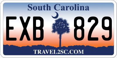 SC license plate EXB829