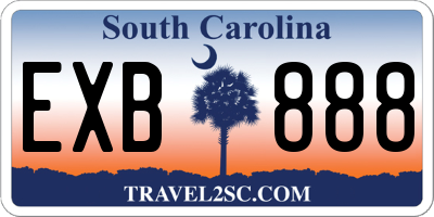 SC license plate EXB888