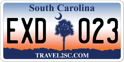 SC license plate EXD023