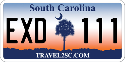 SC license plate EXD111