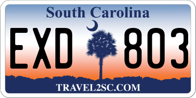 SC license plate EXD803