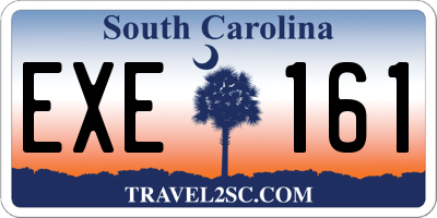 SC license plate EXE161