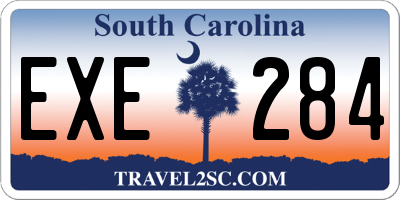 SC license plate EXE284