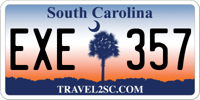 SC license plate EXE357