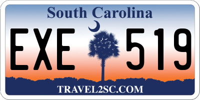 SC license plate EXE519