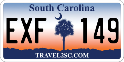 SC license plate EXF149