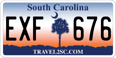 SC license plate EXF676