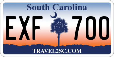 SC license plate EXF700