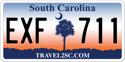 SC license plate EXF711