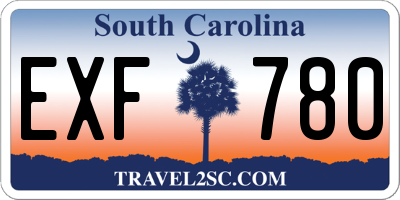SC license plate EXF780