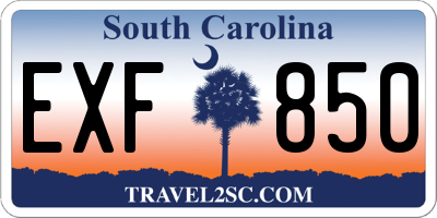 SC license plate EXF850