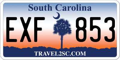 SC license plate EXF853