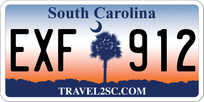 SC license plate EXF912