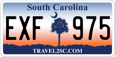 SC license plate EXF975