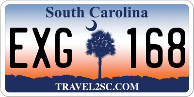 SC license plate EXG168