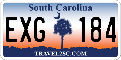 SC license plate EXG184