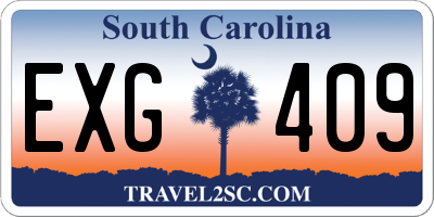 SC license plate EXG409