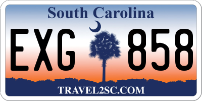 SC license plate EXG858
