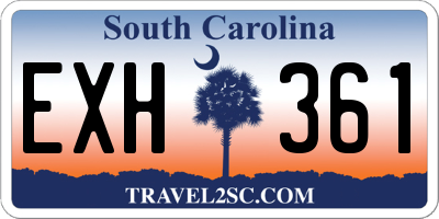 SC license plate EXH361