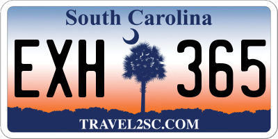 SC license plate EXH365