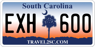 SC license plate EXH600