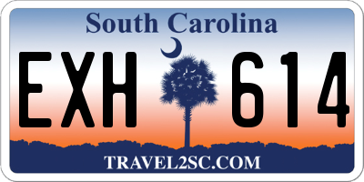 SC license plate EXH614