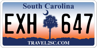 SC license plate EXH647