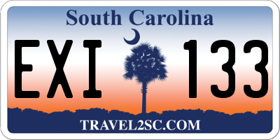 SC license plate EXI133