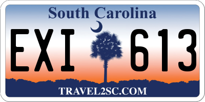 SC license plate EXI613