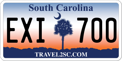 SC license plate EXI700