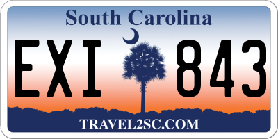 SC license plate EXI843