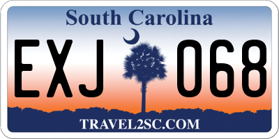 SC license plate EXJ068