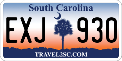 SC license plate EXJ930