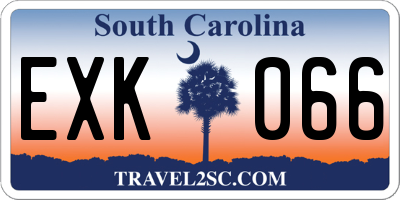 SC license plate EXK066