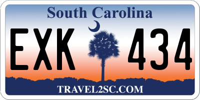 SC license plate EXK434