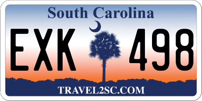 SC license plate EXK498