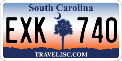 SC license plate EXK740